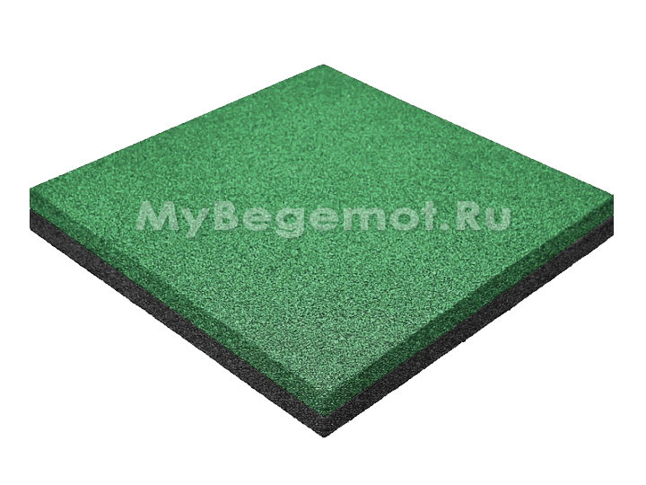 Резиновая плитка M-KORT STANDART, 500x500х45 мм, зеленая