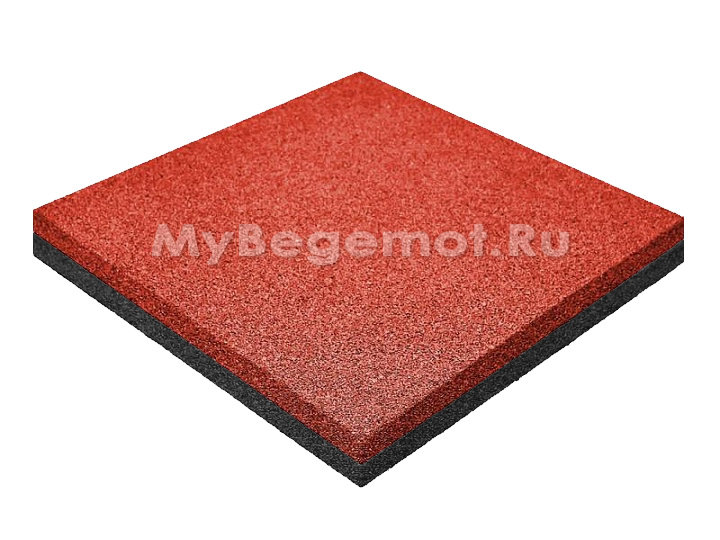 Резиновая плитка M-KORT STANDART, 500x500х45 мм, терракот