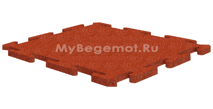 Резиновая плитка на пазлах RUBBLEX PUZZLE 1000х1000х25 мм, терракот