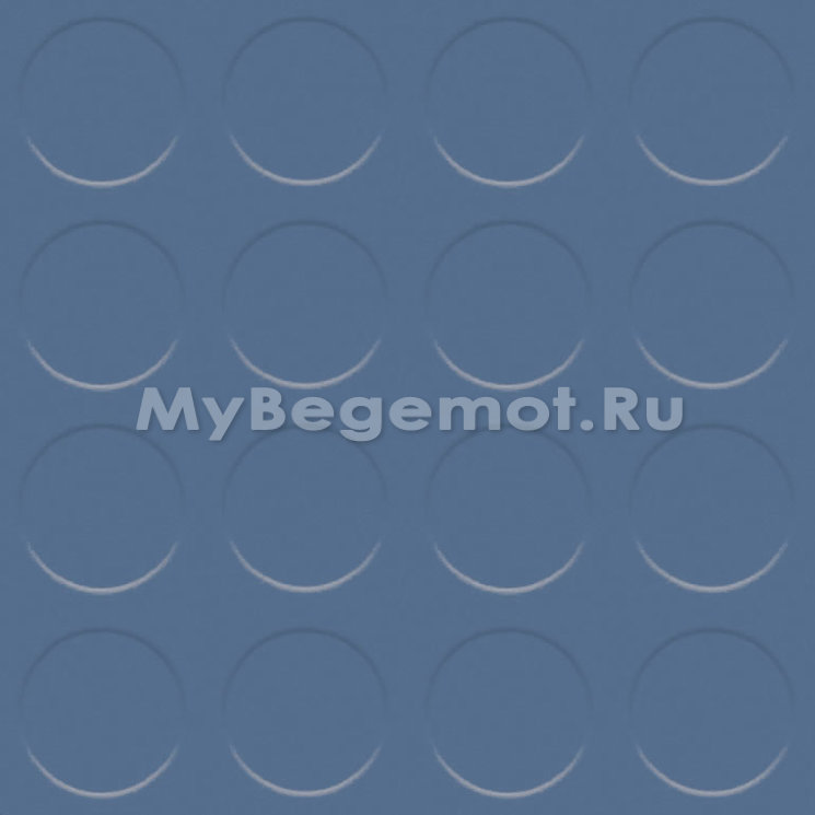 Резиновая дорожка, рулонная  резина ТЭП "Монетка" 1.2*10.0 м, голубой