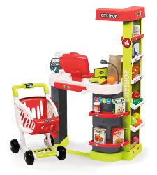 Игровой магазин супермаркет Smoby City Shop Red, свет, звук.